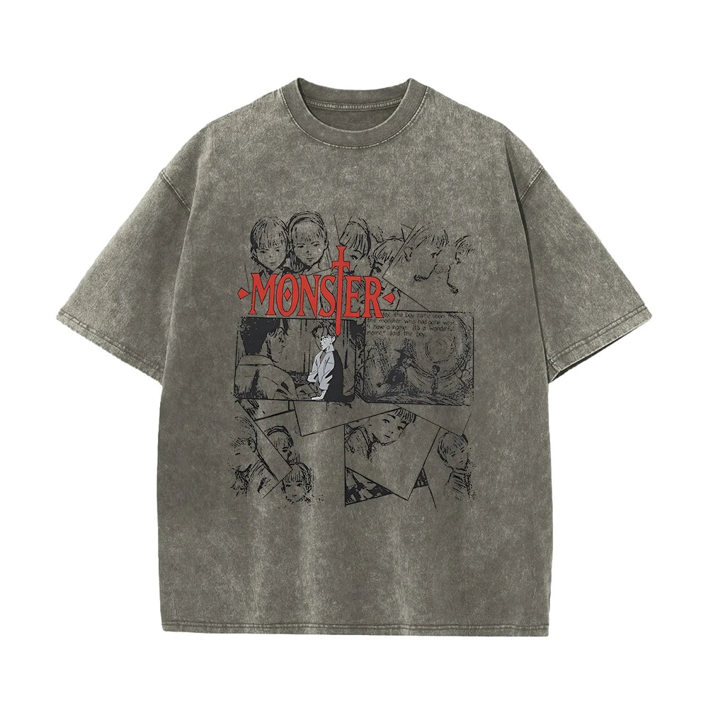 Stone-Washed Monster Manga Tee
