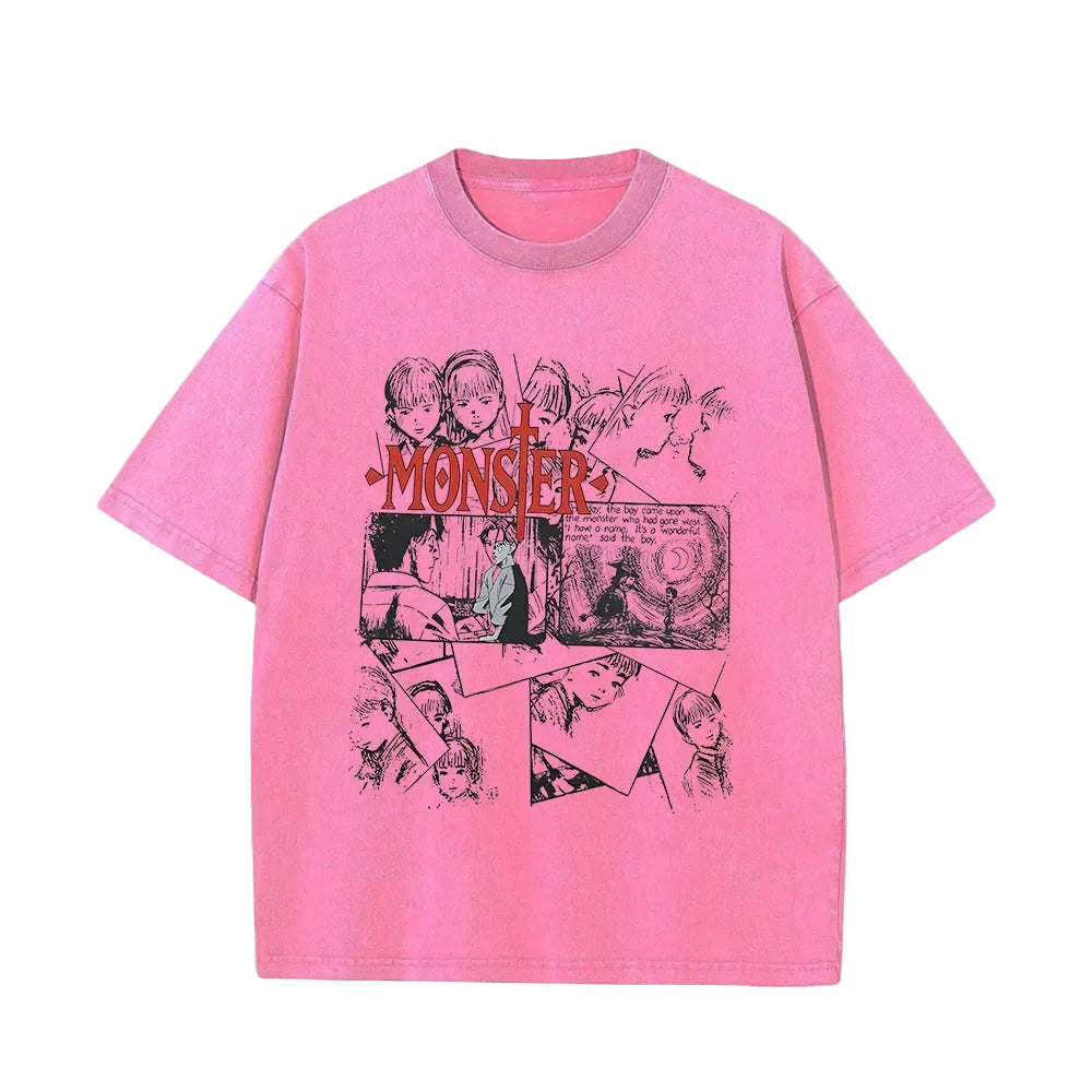 Stone-Washed Monster Manga Tee
