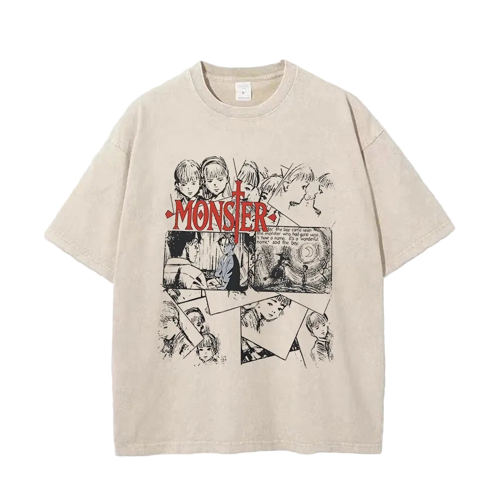 Stone-Washed Monster Manga Tee